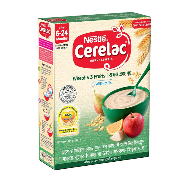 CERELAC Wheat & 3 Fruits BIB 350 GM
